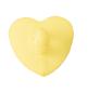 Preview: Kids button as heart out plastic in light yellow 14 mm 0,55 inch